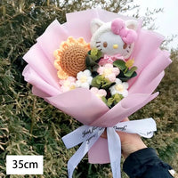 Graduation Bouquet Hello Kitty Kuromi Plush Doll Toy Woman Valentine's Day Gift Hello Kitty-2