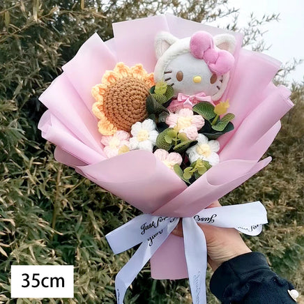 Graduation Bouquet Hello Kitty Kuromi Plush Doll Toy Woman Valentine's Day Gift Hello Kitty-2