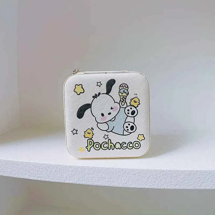 Kuromi Cinnamoroll Cartoon Jewelry Storage Box - Travel PU Organizer Pochacco