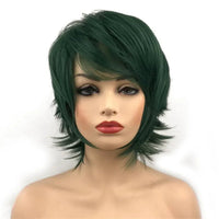 StrongBeauty Halloween Wig Blue Assassination Classroom Akabane Karma Cosplay Wigs Red Synthetic Hair color2610 6inches