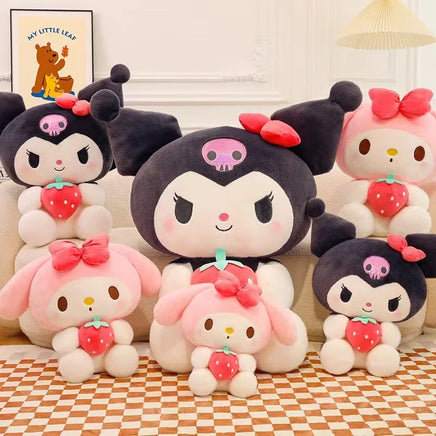 Kuromi My Melody Strawberry Series Plush Doll Throw Pillow Home Decor Gift