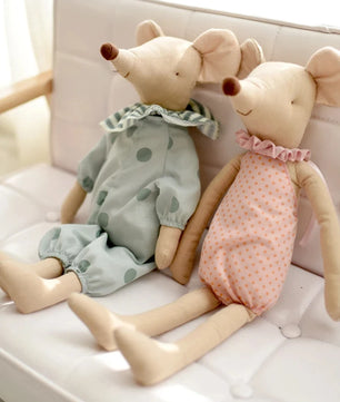 Lusy Store LLC Cute Baby Mouse Plush Toys Stuffed Animal Mouse Dolls Lovely Rat with Clothes Kids Birthday Gifts Plush
