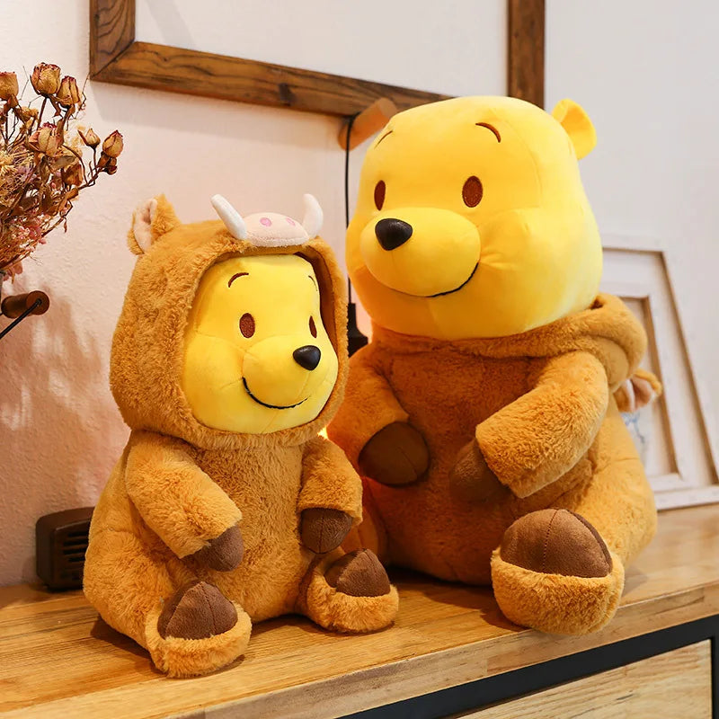 Lusy Store LLC Winnie The Pooh Stuffed Plush Toys Kawaii Bear Cosplay Squirrel Plushies Gifts for Children Stuffed Animal