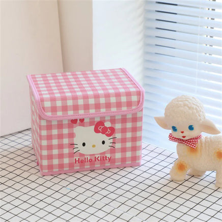 Sanrio Desktop Storage Box Hello Kitty Cinnamoroll Kuromi Toy Organizer Basket Sundries Underwear Cosmetic Stationery Organizer Hello kitty