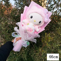 Kuromi My Melody Hello Kitty Cinnamoroll Plush Bouquet Valentine's Day Christmas Graduation Holiday Gift Hello Kitty-11