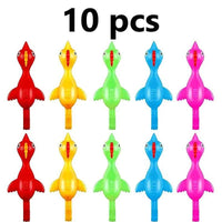 10PCS Catapult Launch Turkey Slingshot Chick Elastic Flying Finger Sticky Decompression Toy for Birthday Halloween Party Favors Mix chick X10