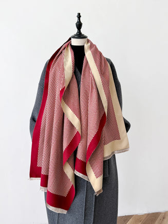Lusy Store 2024 Winter Women Cashmere Scarf Thick Warm Pashmina Shawls Wraps Floral  Jacquard Lady Blanket Echarpe Bufanda Female New 