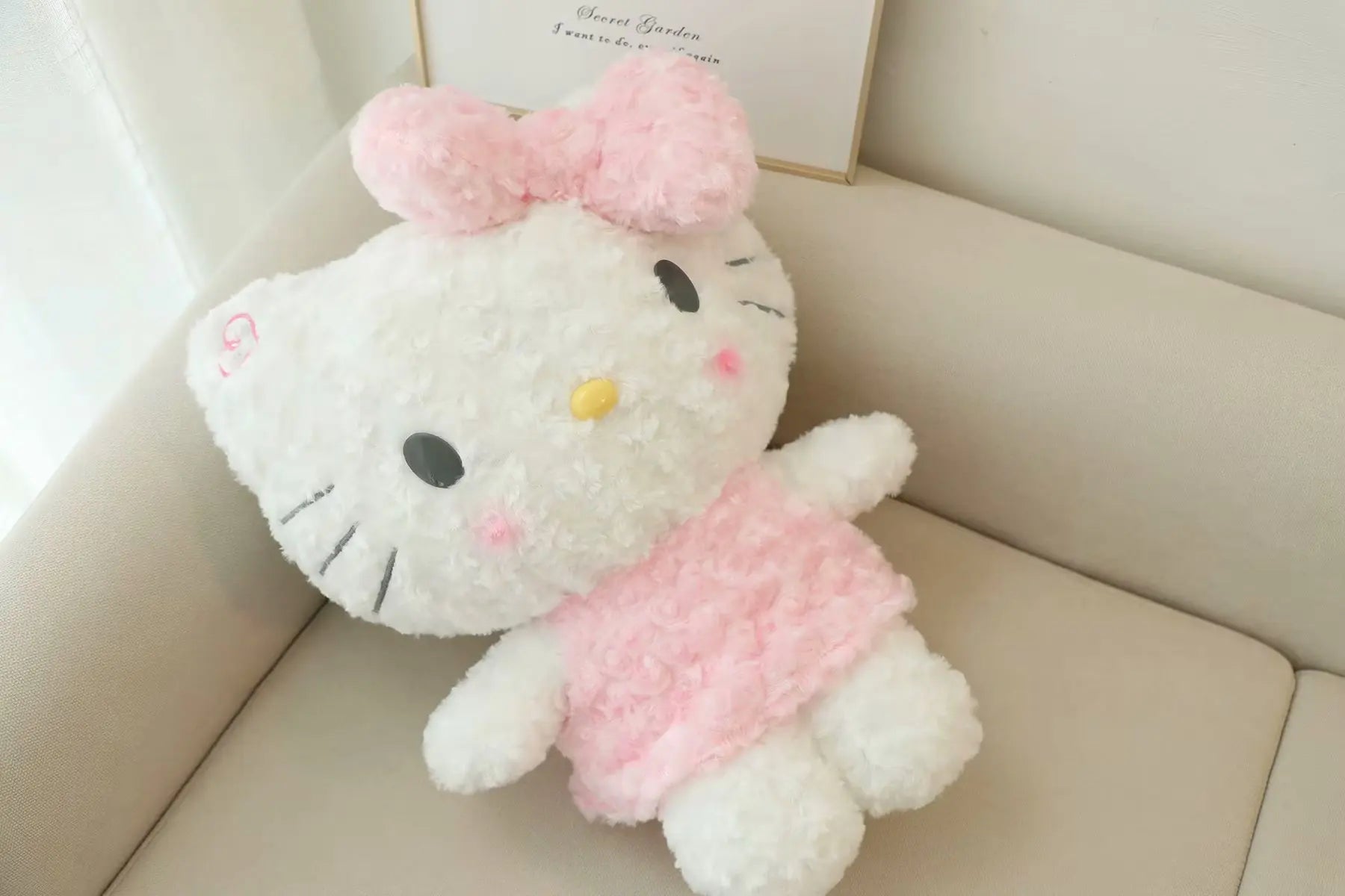 Lusy Store LLC Big Size Hello Kitty Plush Toy Stuffed Anime Cat Doll Xmas Gifts Plush