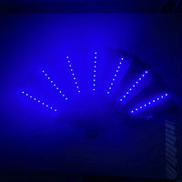 Glow Folding Led Fan Dancing Light Fan Night Show Halloween Christmas Rave Festival Accessories Glow In The Dark Party Supplies