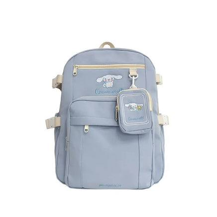 Sanrio Hello Kitty New Fashion Backpack Large Capacity Student Schoolbag High Quality Fashion Trend Leisure Student Backpack Sky Blue 30x20x39cm