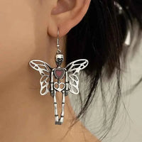 New Halloween Skull Skeleton Drop Earrings for Women Fashion Punk Charm Ghost Spider Web Dangle Earrings Jewelry Gift