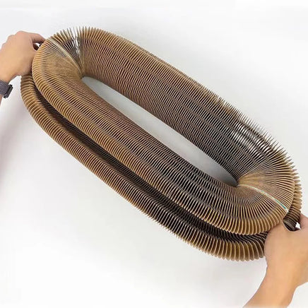 Magic Organ Cat Scratching Board Interactive Cat Toy with Ball Scalable Round Corrugated Cat Scratcher Toy Kitten Game Supplies