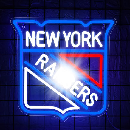 Lusy Store LLC New York Hockey Neon Sign Ranger LED Sign Decor Ice Gifts for Ranger Fans Neon Sign