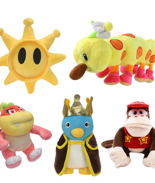 Lusy Store LLC 25 Styles Mario Plush Toys Luigi Princess Peach Toad Diddy Kong Koopa Troopa Bowser Jr Anime Stuffed GIfts Plush
