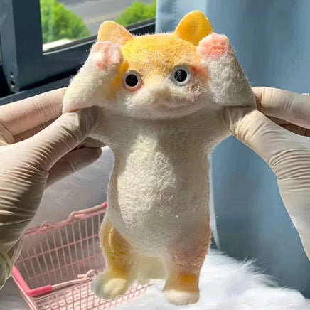 Squishy Cute Flocking Cat Stress Relief Toy, Extra Large Sensory Fidget Toys for Kids Adults Anxiety Relaxation, Squeeze Gift Lusy Store