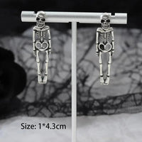 New Halloween Skull Skeleton Drop Earrings for Women Fashion Punk Charm Ghost Spider Web Dangle Earrings Jewelry Gift
