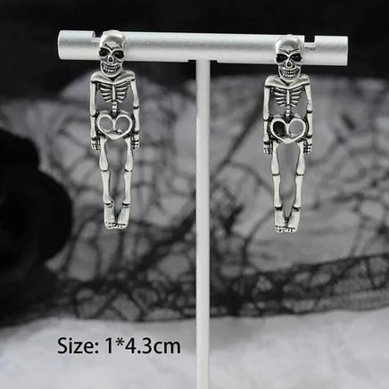 New Halloween Skull Skeleton Drop Earrings for Women Fashion Punk Charm Ghost Spider Web Dangle Earrings Jewelry Gift