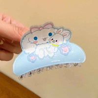 Anime Sanrio Kuromi Acrylic Clip Hello Kitty Cinnamoroll Hairpin Melody Pochacco Pompompurin Clip Girl Hairpin Shark Hair Clips Laurel dog