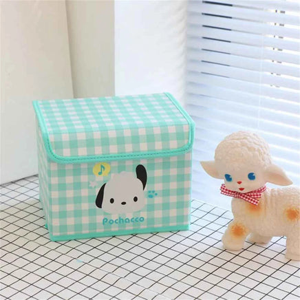Sanrio Desktop Storage Box Hello Kitty Cinnamoroll Kuromi Toy Organizer Basket Sundries Underwear Cosmetic Stationery Organizer Pochacco