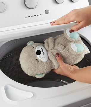 Lusy Store LLC Baby Breathe Bear Soothes Baby Otter Plush Toy Soothing Music Sleep Companion Sound And Light Plush