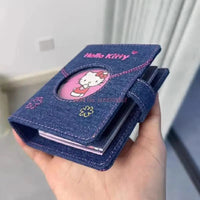 Cute Cartoon Anime Merchandise Hello Kitty High Looks Handheld Account Book Student Portable Denim Loose Leaf Diary Notepad Gift