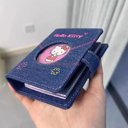 Cute Cartoon Anime Merchandise Hello Kitty High Looks Handheld Account Book Student Portable Denim Loose Leaf Diary Notepad Gift