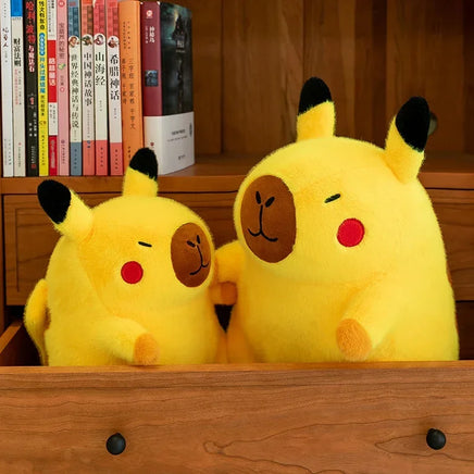 Lusy Store LLC Pikachu Capybara Plush Toy &ndash; Soft Kawaii Stuffed Animal Pillow Plush