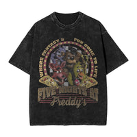 Men Y2K Basic Cotton T-Shirts Summer Bonnie Funny FNAF At Freddys Round Neck Fashion Tee Shirt Custom DIY Oversize Tops 8