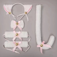 White Cat Tutu Dress for Girls Carnival Halloween Costumes for Kids Toddler Animal Cosplay Outfit for Birthday Party Clothes Set