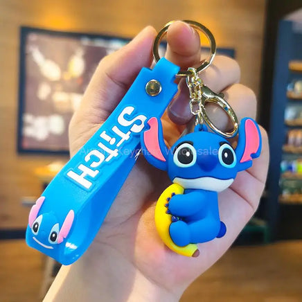 Anime Characters Keychain Set - Mickey Mouse, Minnie, Lilo & Stitch - for Kids, Car Pendant - Lusy Store LLC