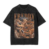Men Y2K Basic Cotton T-Shirts Summer Bonnie Funny FNAF At Freddys Round Neck Fashion Tee Shirt Custom DIY Oversize Tops 7