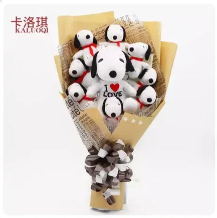 Snoopy Plush Bouquet Cute Doll Flower Puppy Graduation Gift A