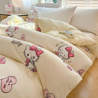 Sanrio Kawaii Hello Kitty Kuromi My melody Pochacco Cinnamoroll Cute Anime Quilt Kawaii Student Dormitory Quilt Set Holiday Gift Lusy Store