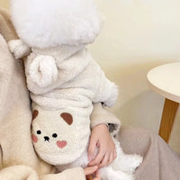Dog Clothes for Small Medium Dogs Hoodies Cute Puppy Sweatshirts Luxury Pet Hoodies Pullovers Chihuahua Clothes Miya White