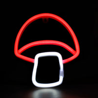 Halloween Bat Spirit LED Neon Wall Decor for Party Gift - Terrifying Atmosphere - USB or Battery Powered Mushroom red 0-5W