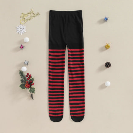 Pudcoco Halloween Striped Tights Leggings Cosplay Costume Christmas Stockings for Girls Halloween Party Favors