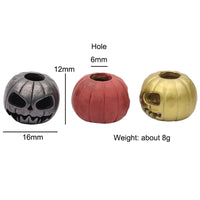 Halloween Pumpkin Skull Face Lantern EDC Brass Knife Beads DIY Woven Paracord Lanyard Pendants Outdoor Tool Hangings Accessories