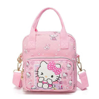 Cute Sanrio Hello Kitty Leather Women's Messenger Bag Cartoon Kuromi Melody Cinnamoroll Versatile Student Shoulder Crossbody Kitty