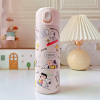 Sanrio Hello Kitty Kuromi Melody Cartoon Stainless Bounce Cup Creative Trending Student Water Bottle Large Capacity Thermos Cup 19 420ML