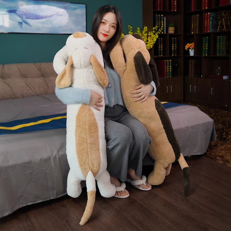 Lusy Store LLC Huge Soft Body Long Dog Plush Pillow Stuffed Animal Home Decoration Sofa Cushion Children Girl Plush