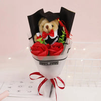 Bear Flower Bouquet Mini Graduation Bouquet Party Decor Gift