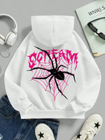 Scream Spiders & Cobwebs Women Hoodies Harajuku Oversize Hoody Fashion Loose Clothing Comfortable