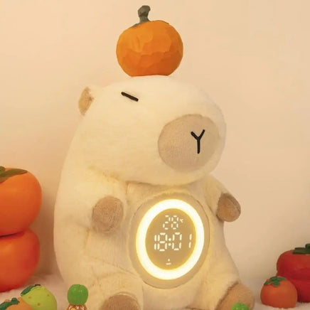 Capybaras Themed Alarm Clock for Children, USB Chargeable, Touch Activated, Illuminations