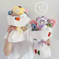 Lusy Store LLC My Melody Bouquet Kuromi Cinnamoroll Plush Doll Flower Kawaii Toys Gift Box Bouquet