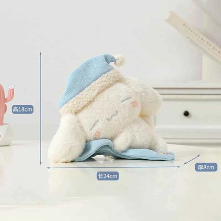 Sleeping Cinnamoroll Plush Doll Toy Cute Puppy Children Soothing Sleep Companion Doll Body Pillow Room Sofa Decoration Gift