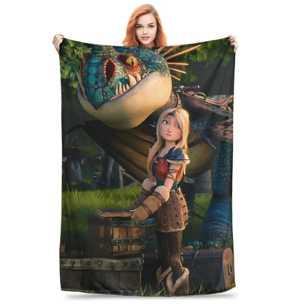 How to Train Your D-ragon Blankets Flannel Novelty Breathable Throw Blanket for Bedspread Spring Autumn 10