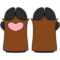 Unisex Cosplay Gloves Cartoon Sheep Hoof Shape Plush Gloves Halloween Mittens Furry Cuffs Gloves for Carnivals Party 6