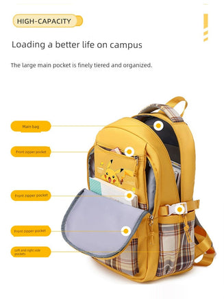 Pokemon Pikachu Men's and Women's Pokemon Schoolbag