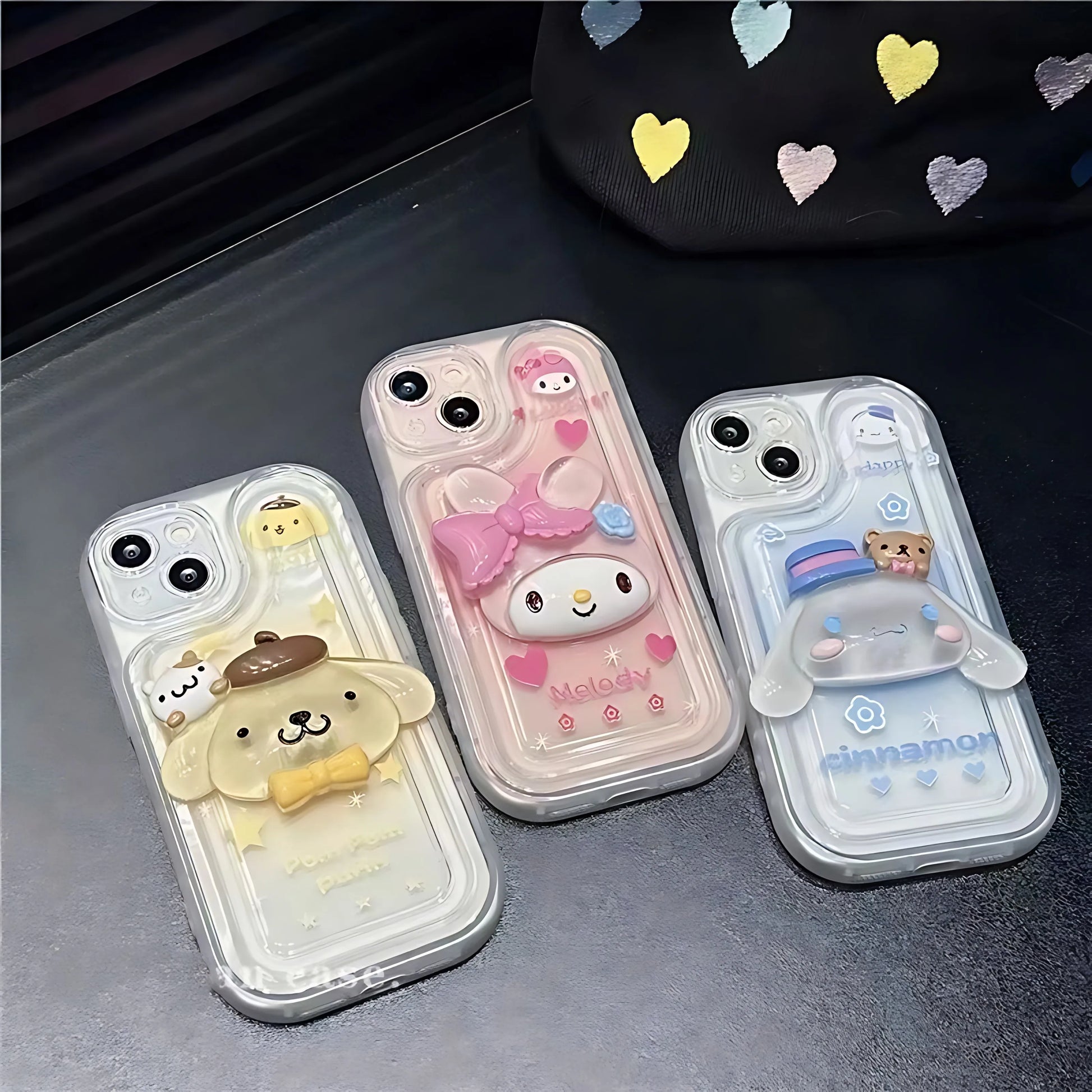 Lusy Store Sanrios Cute Melody with Bracket Phone Case for Samsung Galaxy S24 S23 S22 S21 S20 S10 Note20 10 FE Ultra Plus 4G 5G Back Cover 