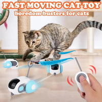 Smart Cat Toy 2 Modes Automatic Moving Remote Controlled Toy Car for Cats Dogs Interactive Playing Kitten Lusy Store